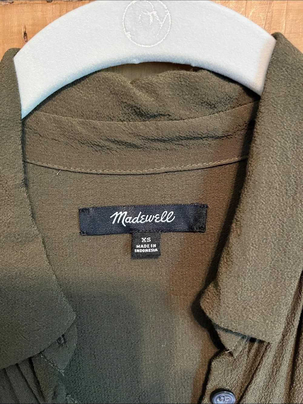Madewell Olive Green Relaxed Button-Down Shirt XS